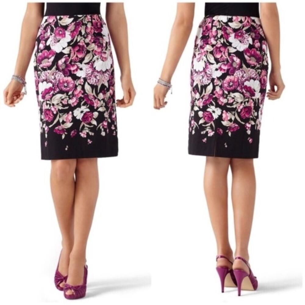 Women’s White House Black Market Floral Pencil Skirt Size 6 – $120